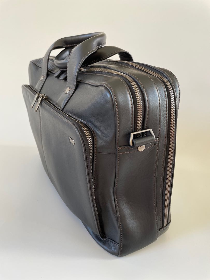 Braun Buffel Full leather document bag (used only once), Men's Fashion