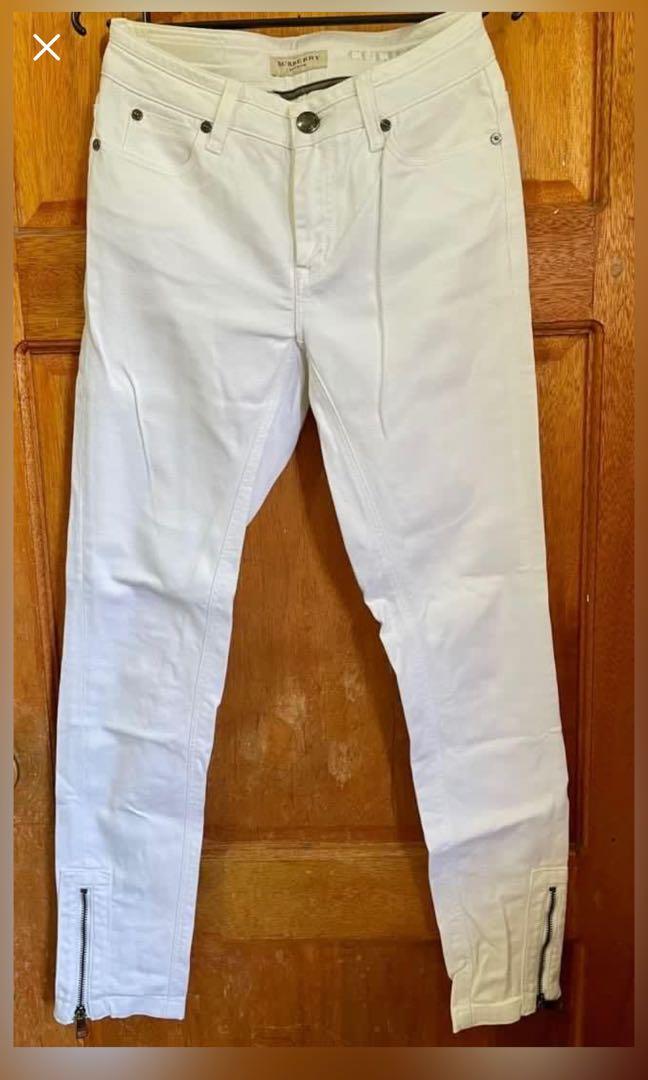 Burberry white pants Women s Fashion Bottoms Jeans on Carousell