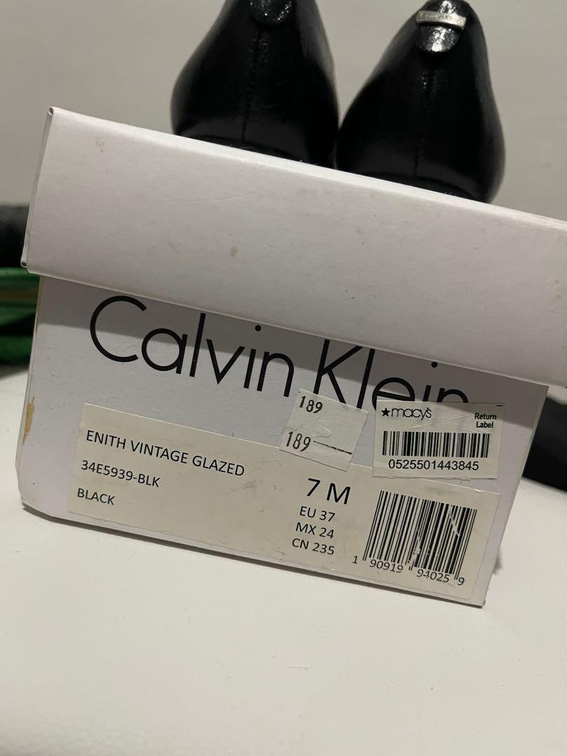 Calvin Klein Black Flats Women s Fashion Footwear Flats Sandals on Carousell