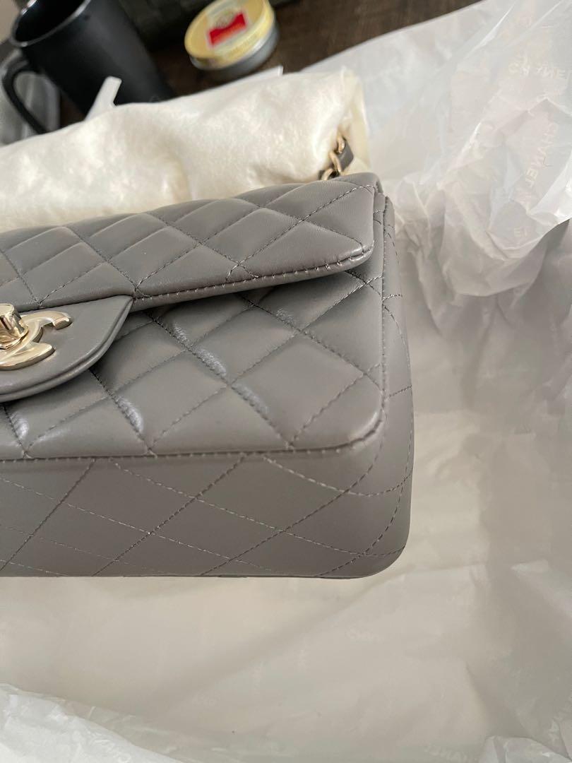 Chanel 22A mini rectangular grey with LGHW, Women's Fashion, Bags ...