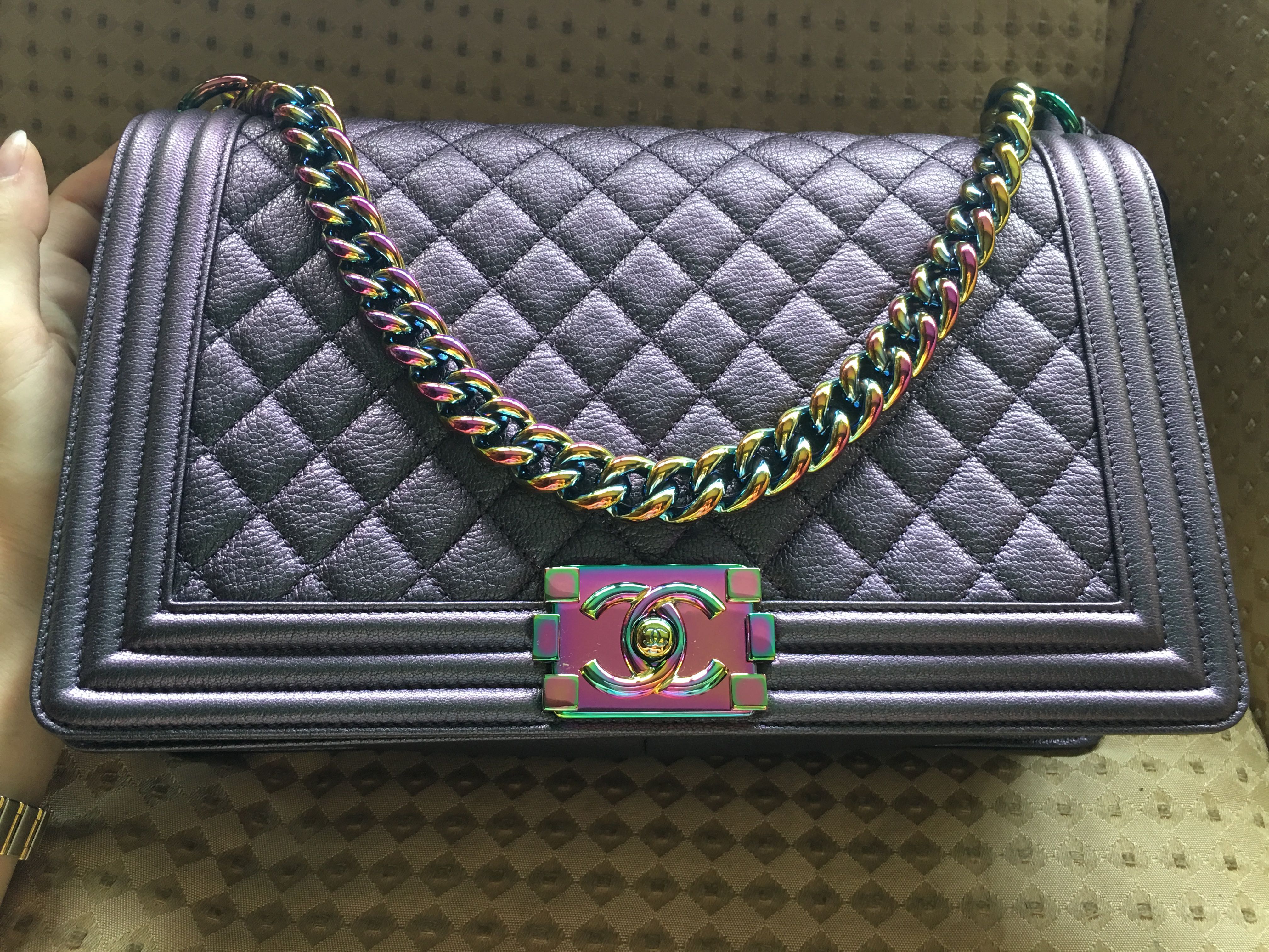 Rainbow discount chanel purse