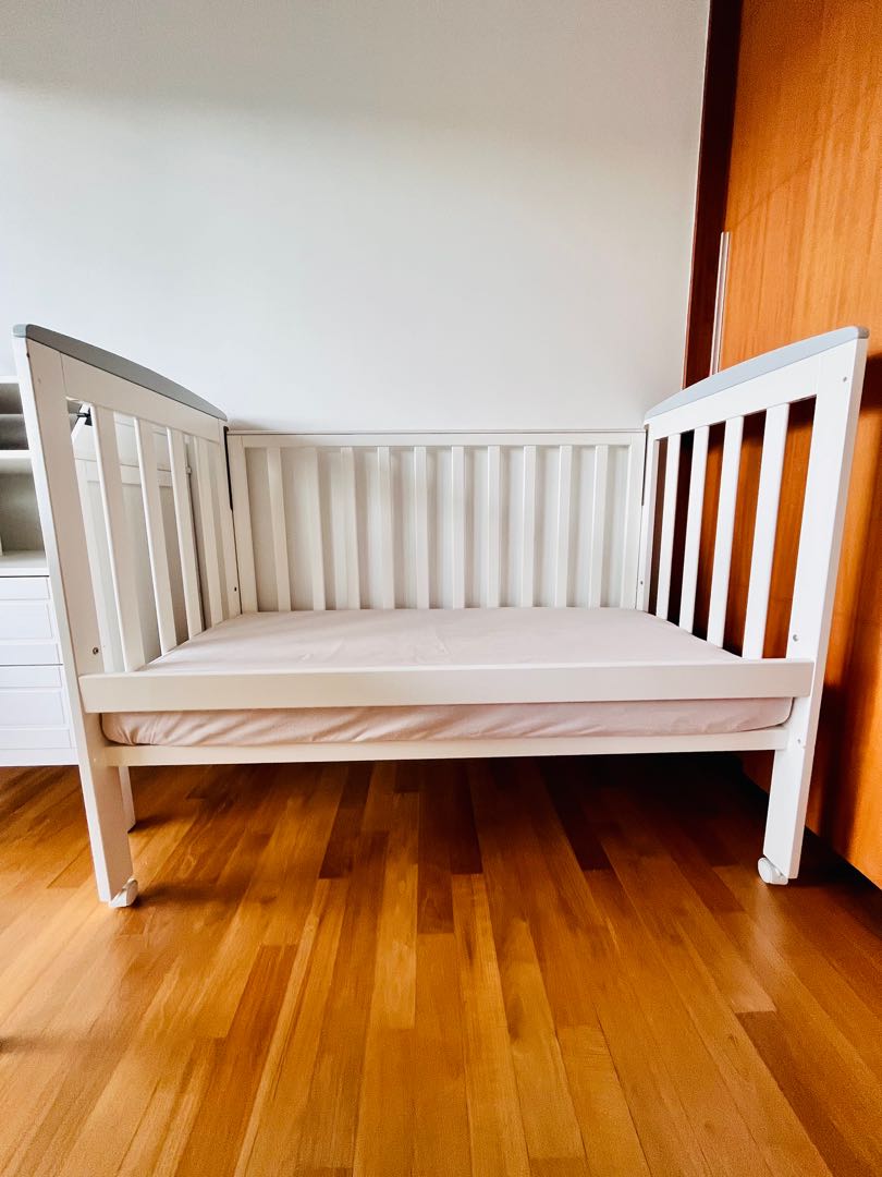 Childcare Sussex Universal Baby Cot Bed with Mattress, Babies & Kids