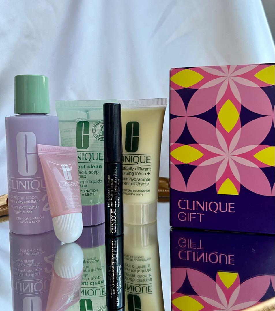 Clinique 5 pcs Gift Set Cleanser Toner Moisturiser lip-surge Mascara Brand  New Authentic, Beauty  Personal Care, Face, Face Care on Carousell