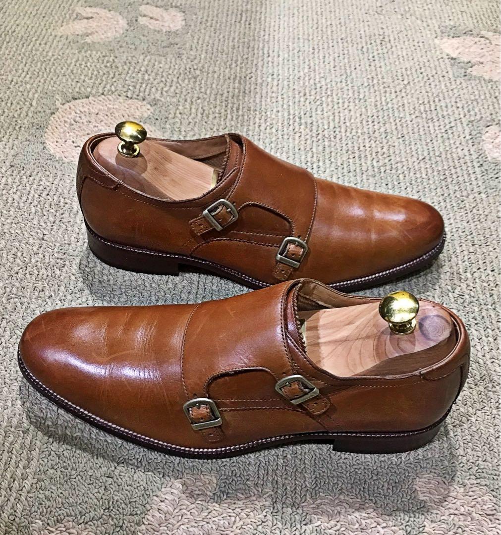 cole haan double monk strap