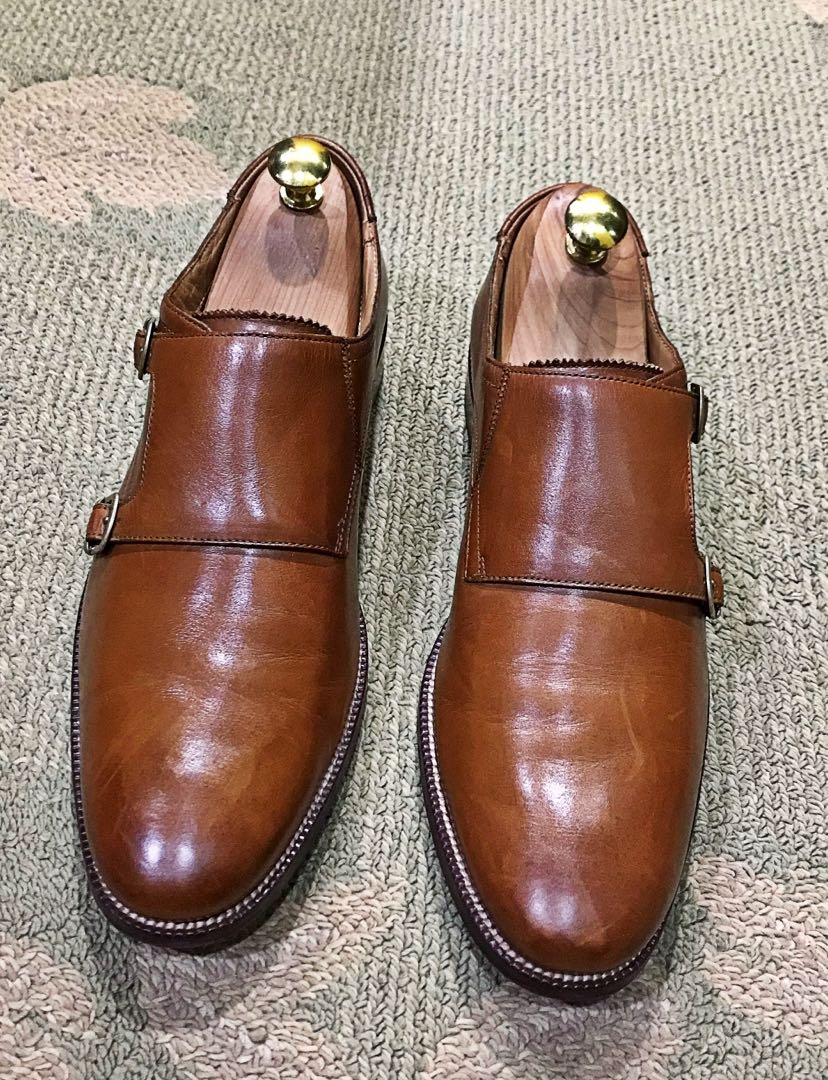 Cole haan double 2025 monk british tan