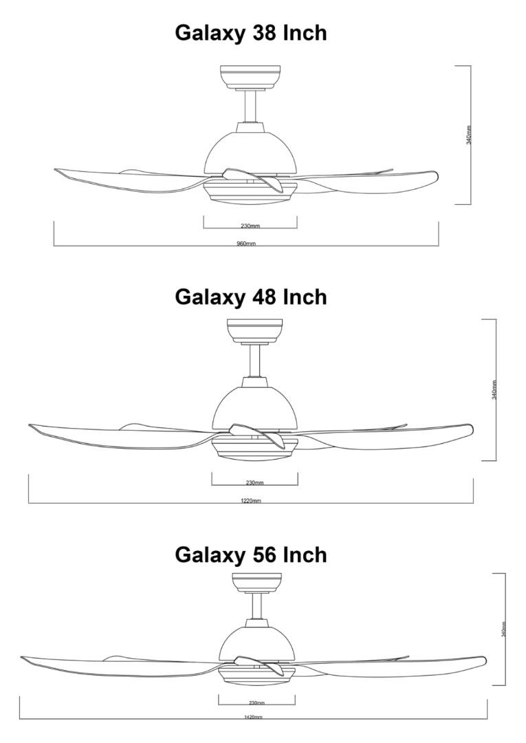 Fanco ceiling fan // Galaxy 5 dc ceiling fan, Furniture & Home Living