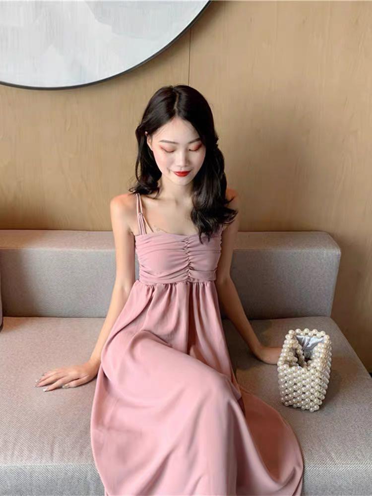 strapless open back dress Alexius One Shoulder Knit Maxi Dress - Dusty Pink main image 1