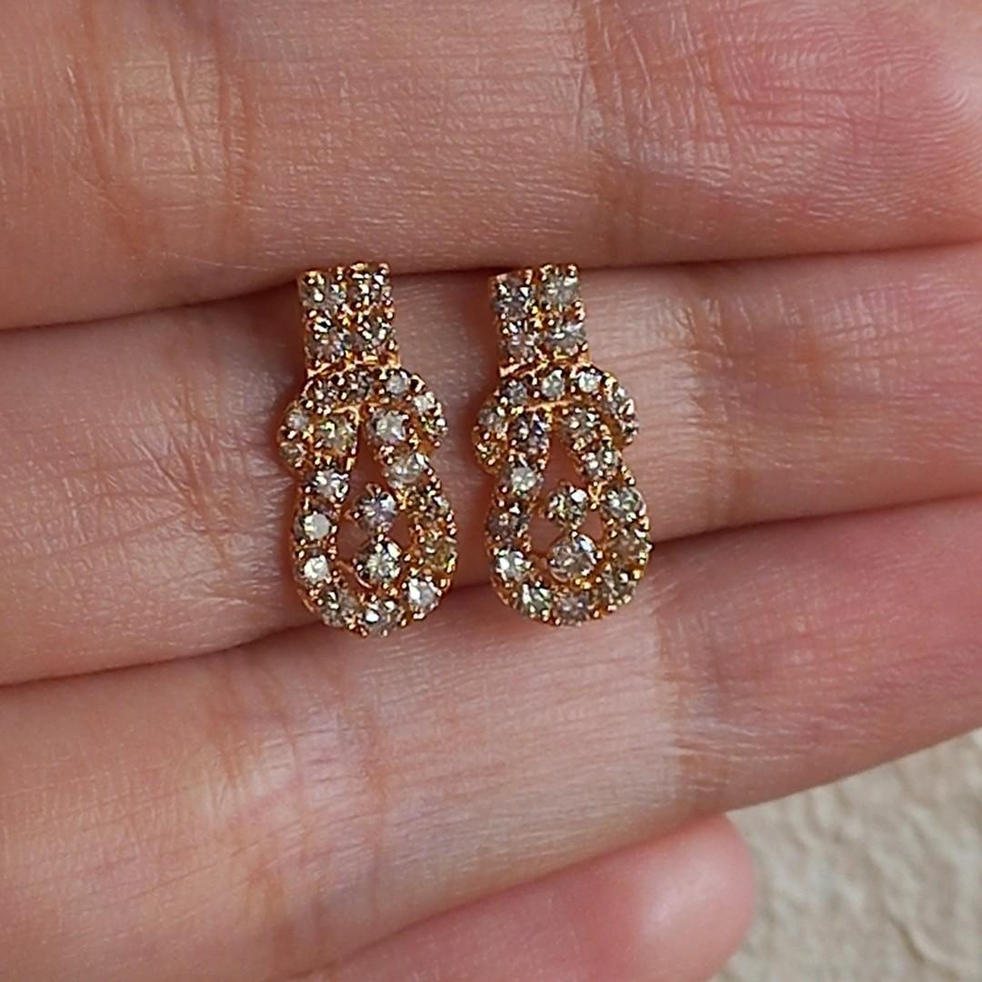 0.37 ctw Diamond Hoop Earrings in 14k Yellow Gold (DE-1070 )-sgquangbinhtourist.com.vn