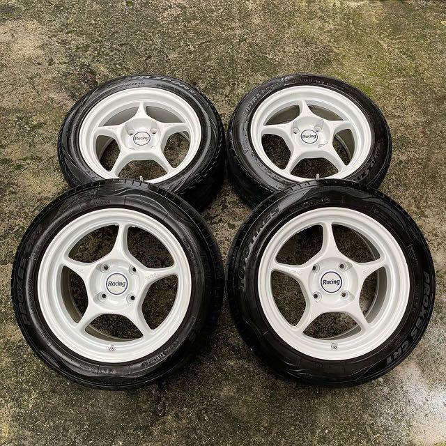 Rpo Rim enkei rpo1 15 inch sports rim satria neo tyre 70%, Auto Accessories on ...