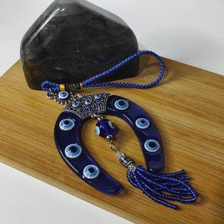 Evil Eye Horse Shoe Good Luck and Protection Hanging Decor Charm