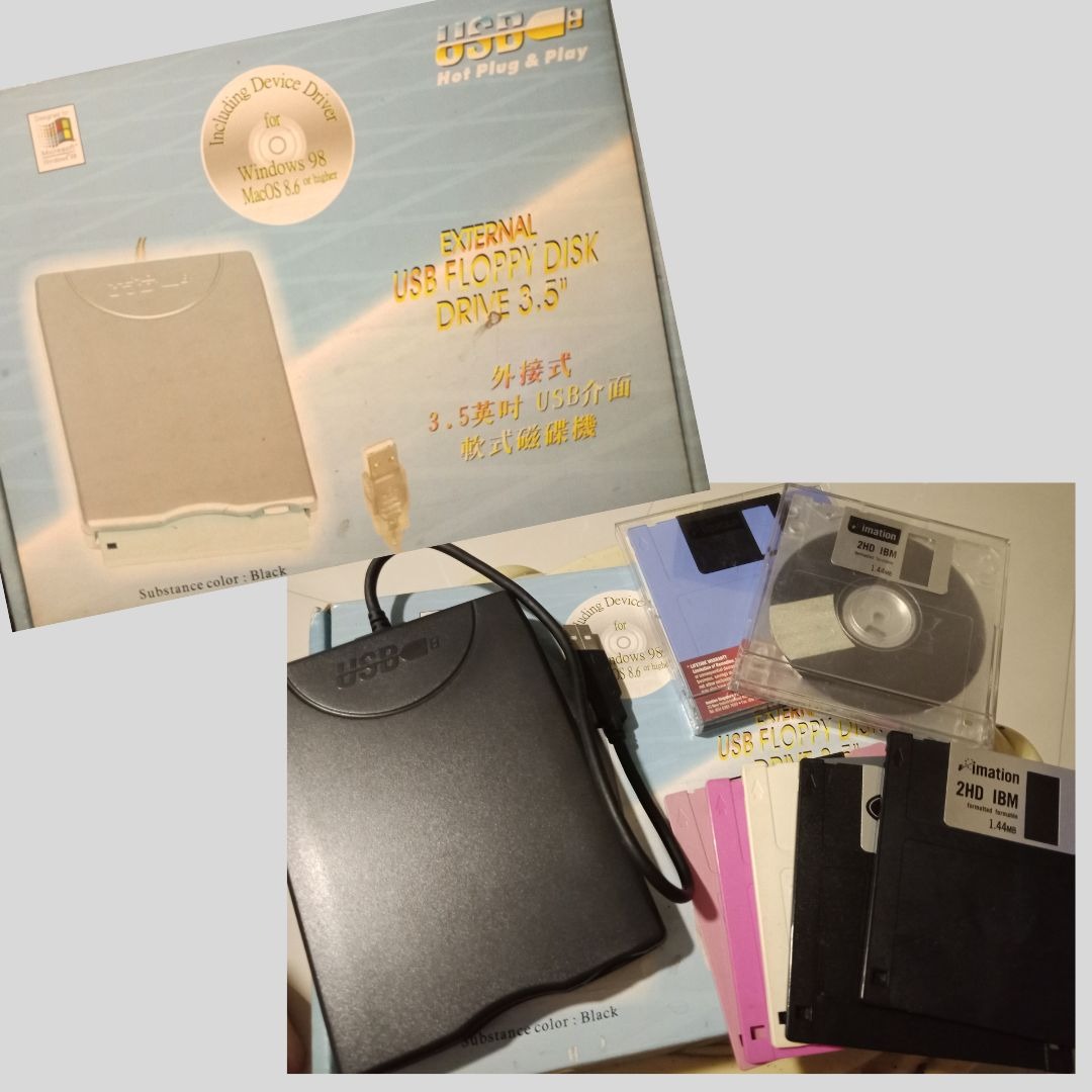 External Floppy Disk Drive Reader + Floppy Disk, Computers & Tech ...