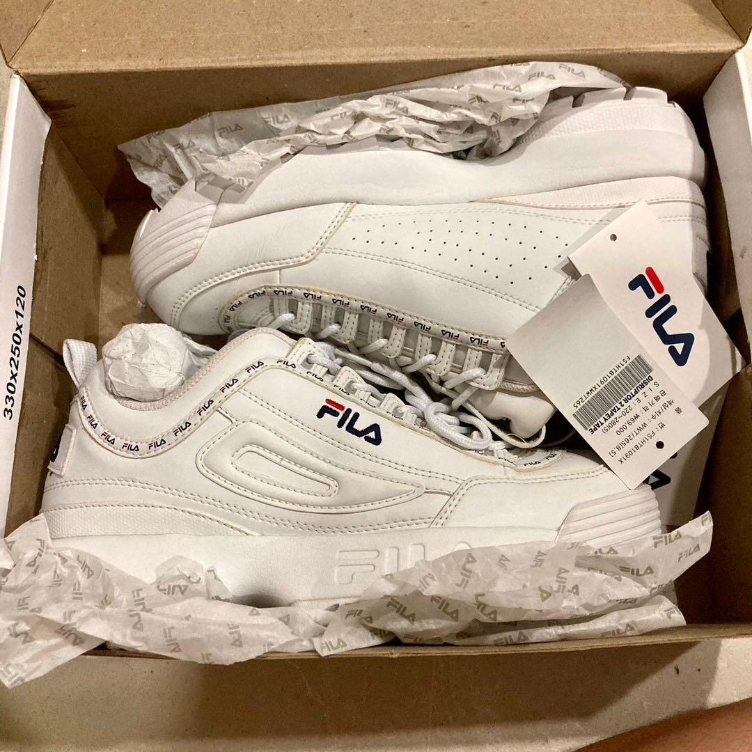 Fila Disruptor 2 Tapey Tape White Women s Fashion Footwear Sneakers on Carousell
