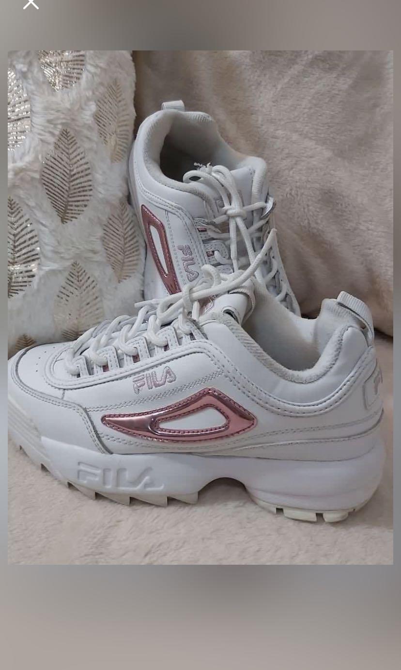Fila Disruptor Shoes Pink Metallic