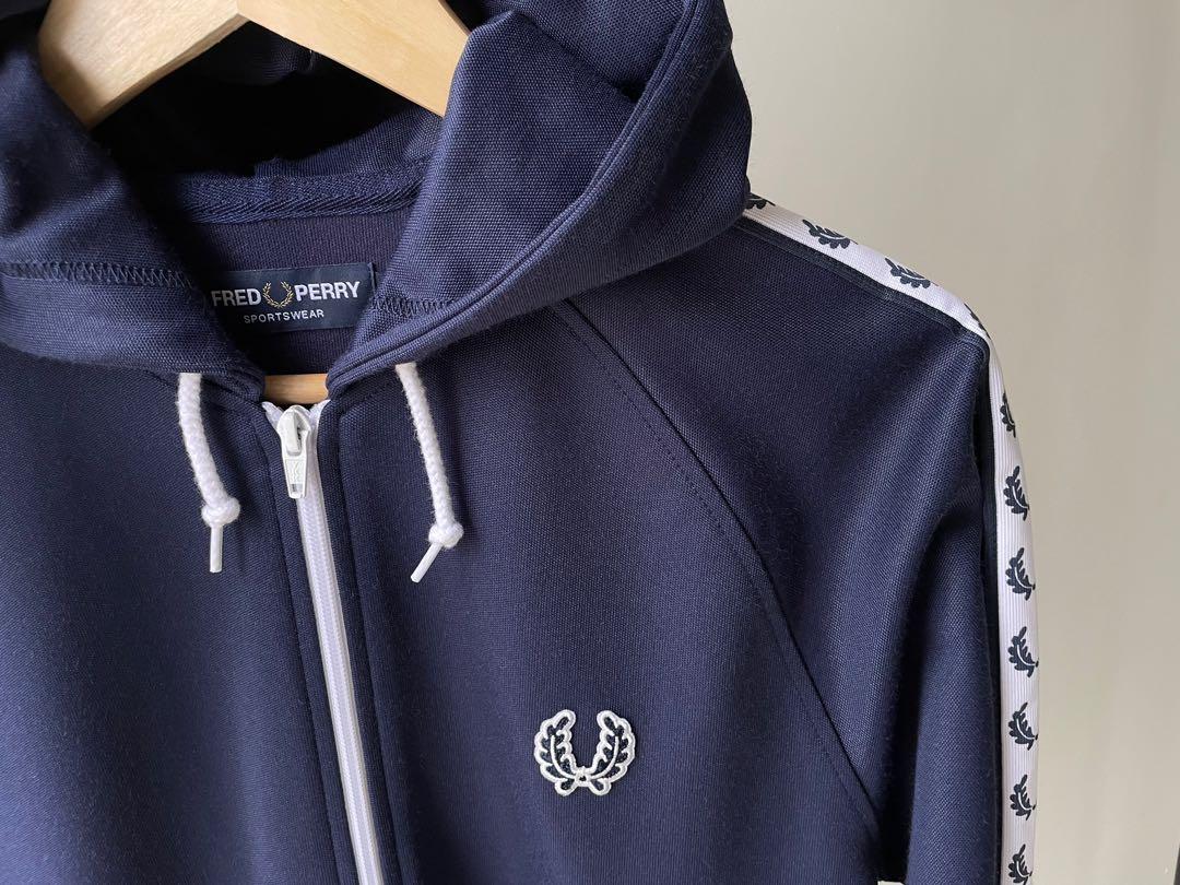 Fred perry tape hoodie sales