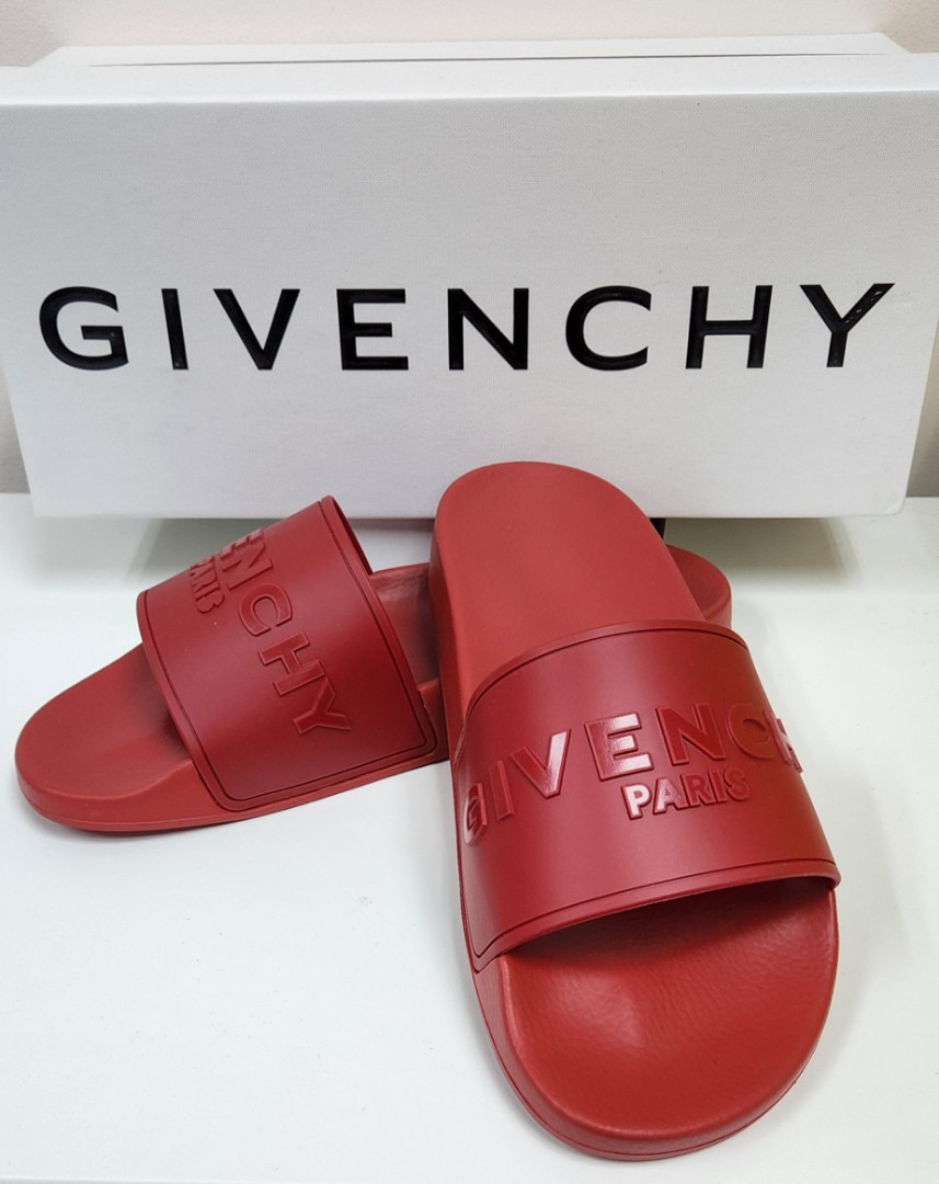 GIVENCHY FLAT SANDALS RED Luxury Sneakers Footwear on Carousell