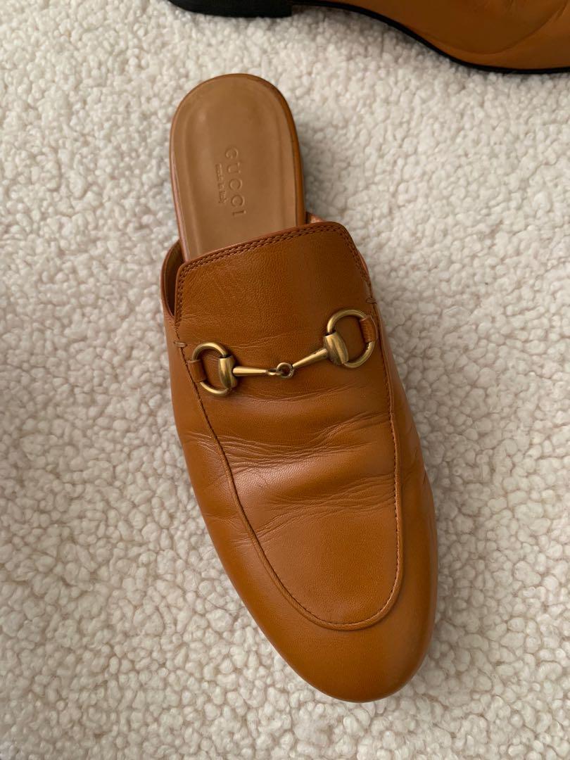 Gucci princetown clearance mule cognac