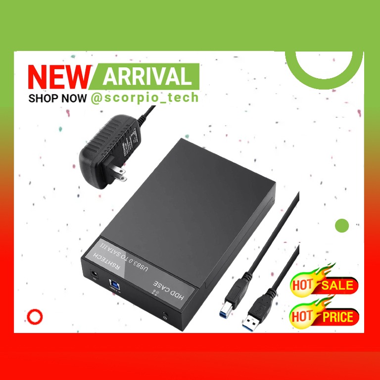 Hard Drive Enclosure, RSHTECH USB 3.0 to SATA External Hard Drive