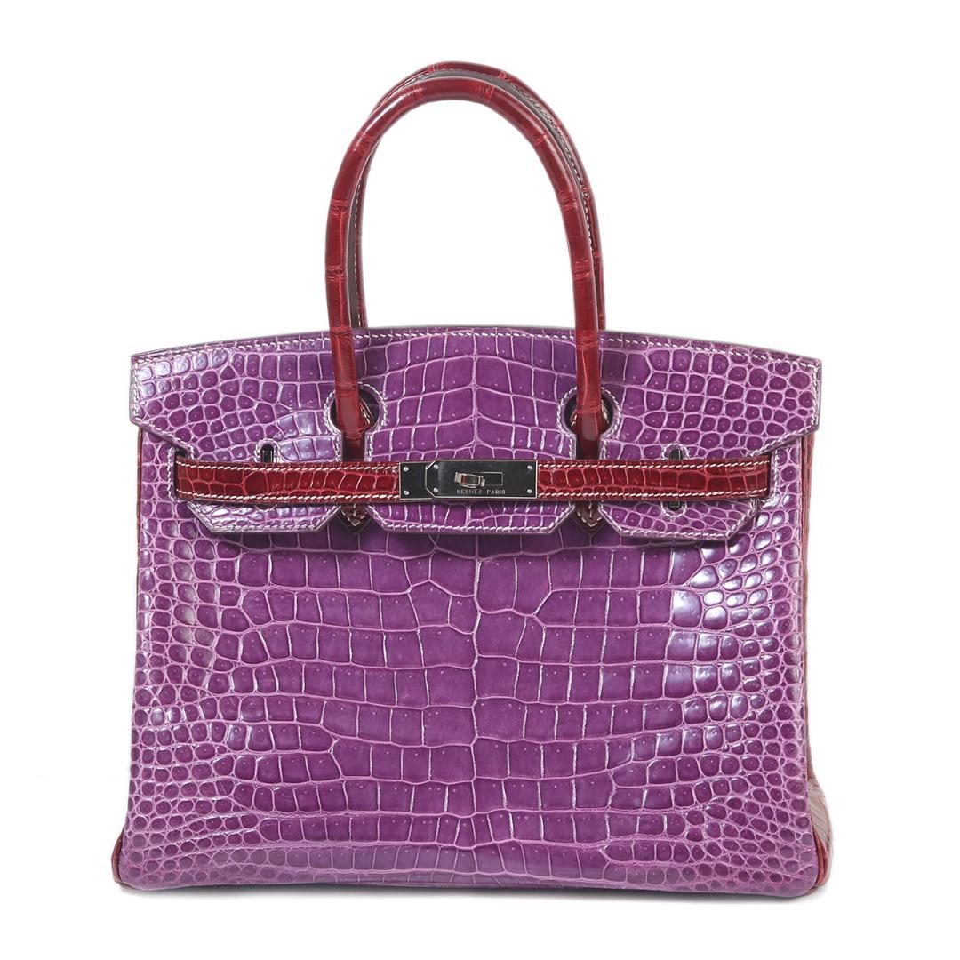 Purple new arrivals crocodile birkin