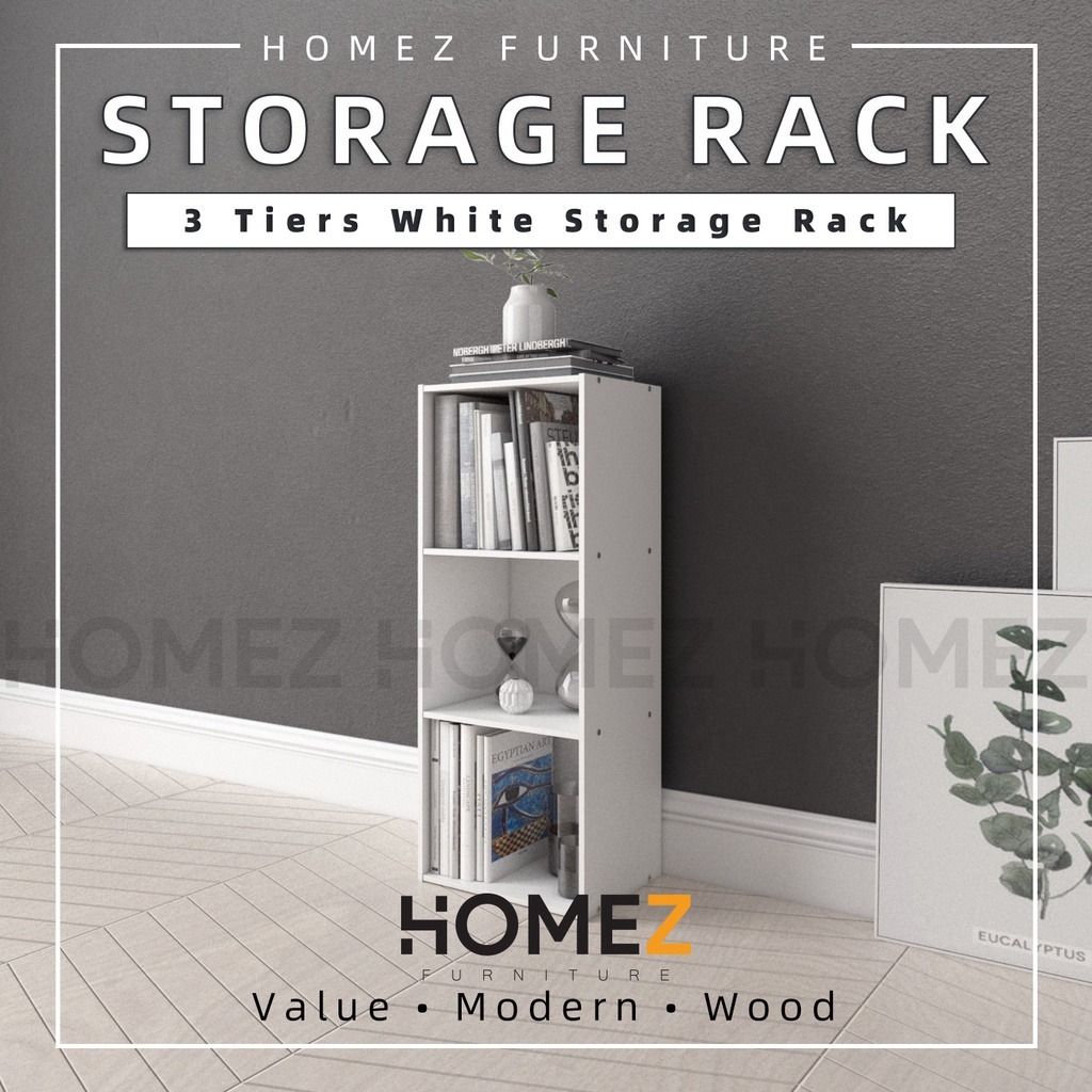 HomeZ 3 Tier Rack / Storage Box / Bookcase / Multipurpose
