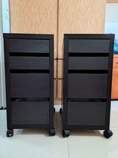IKEA Micke drawer unit on castors in black
