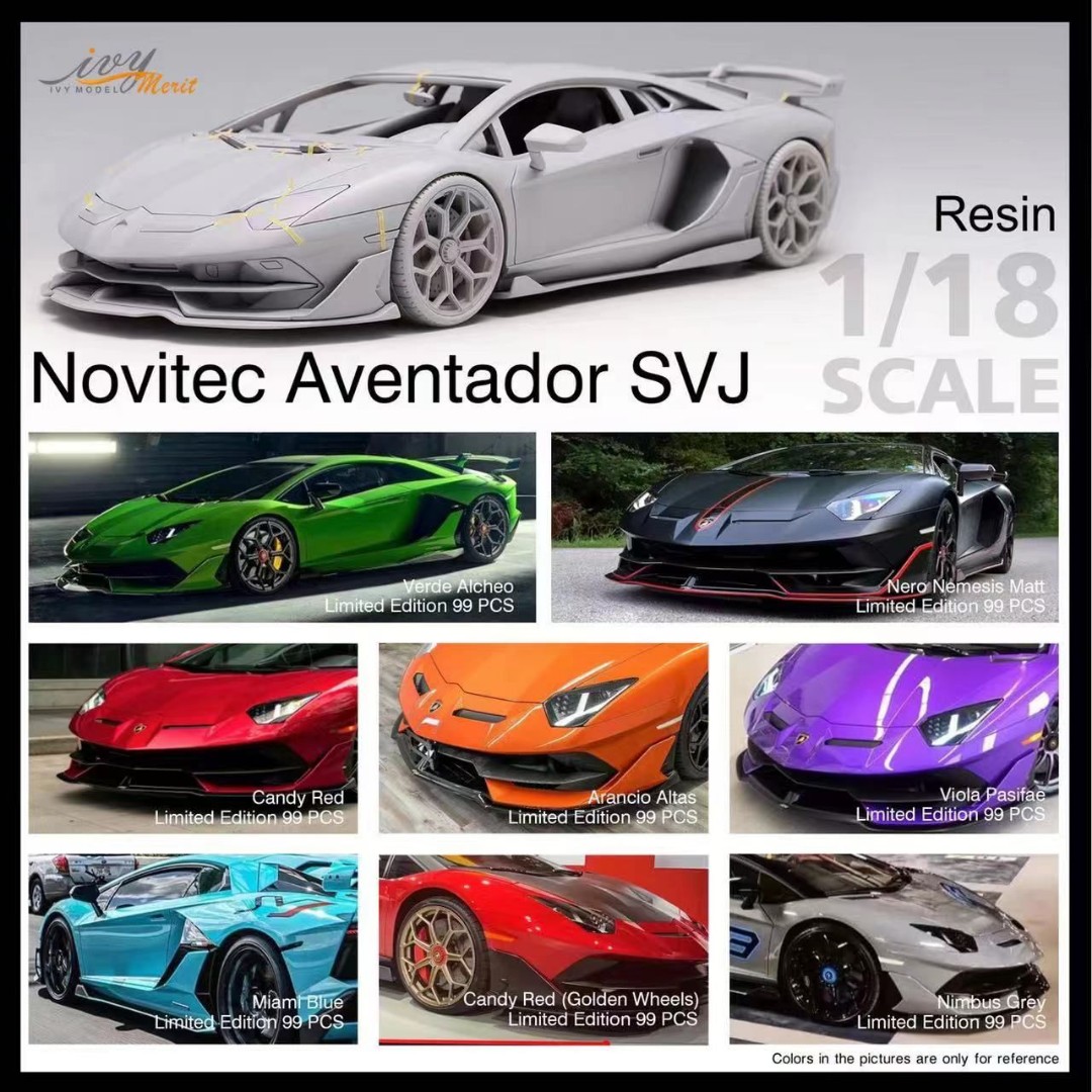 1/18 Lamborghini Aventador SVJ Novitec LV Brown Carbon base