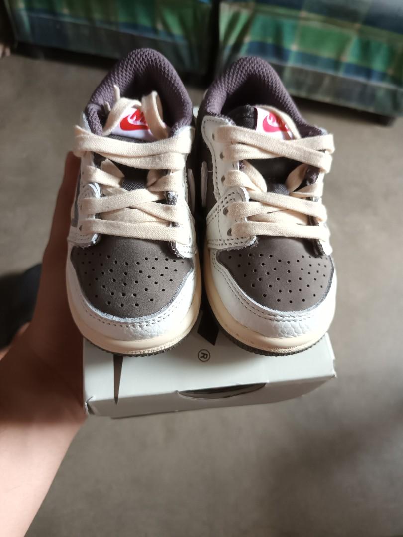 J1 LOW TRAVIS SCOTT REVERSE MOCHA, Babies & Kids, Babies & Kids Fashion on Carousell