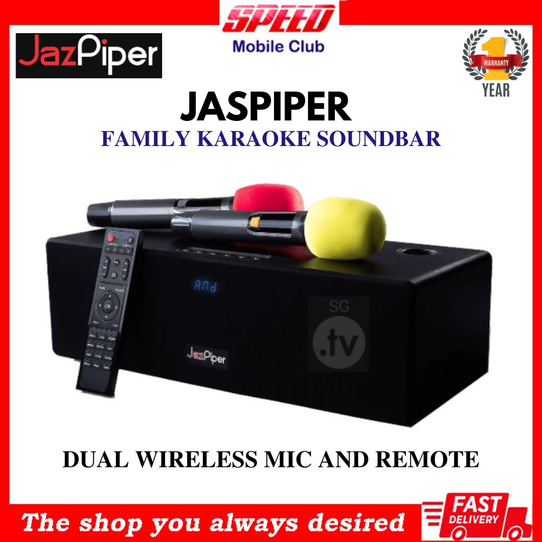 JazPiper Family Karaoke Soundbar Builtin Karaoke Player Amplifier