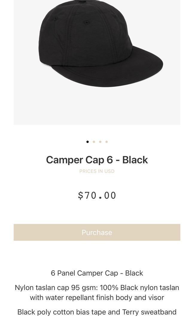 JJJJOUND CAMPER CAP 6 - BLACK