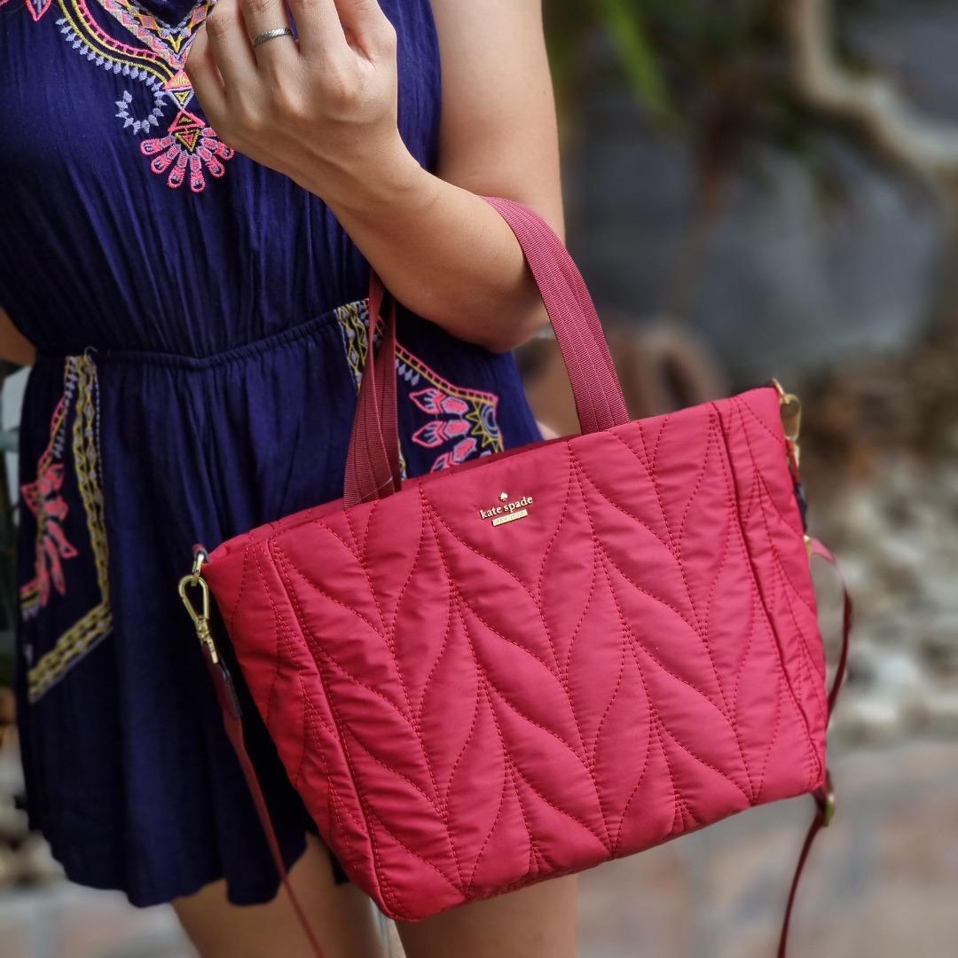 Kate spade red quilted bag sales