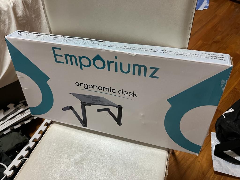 Laptop adjustable stand Emporiumz ergonomic desk Computers