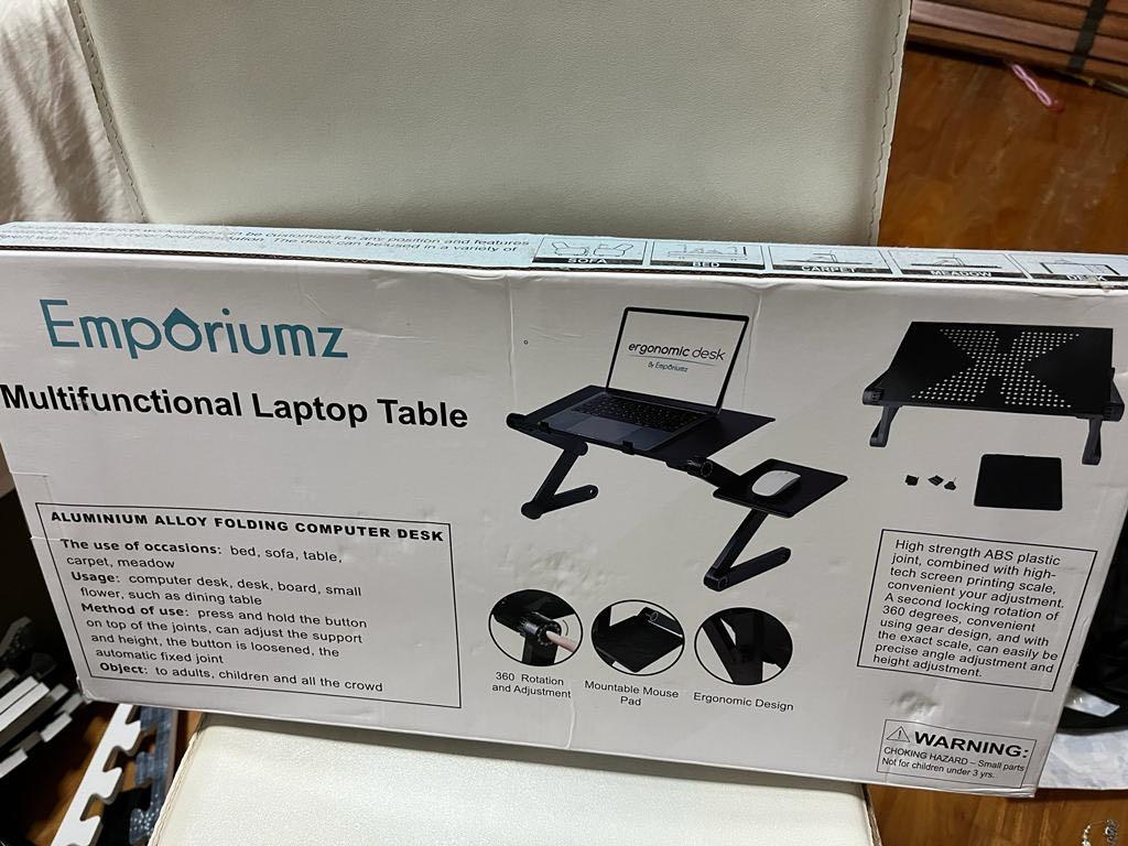 Laptop adjustable stand Emporiumz ergonomic desk Computers