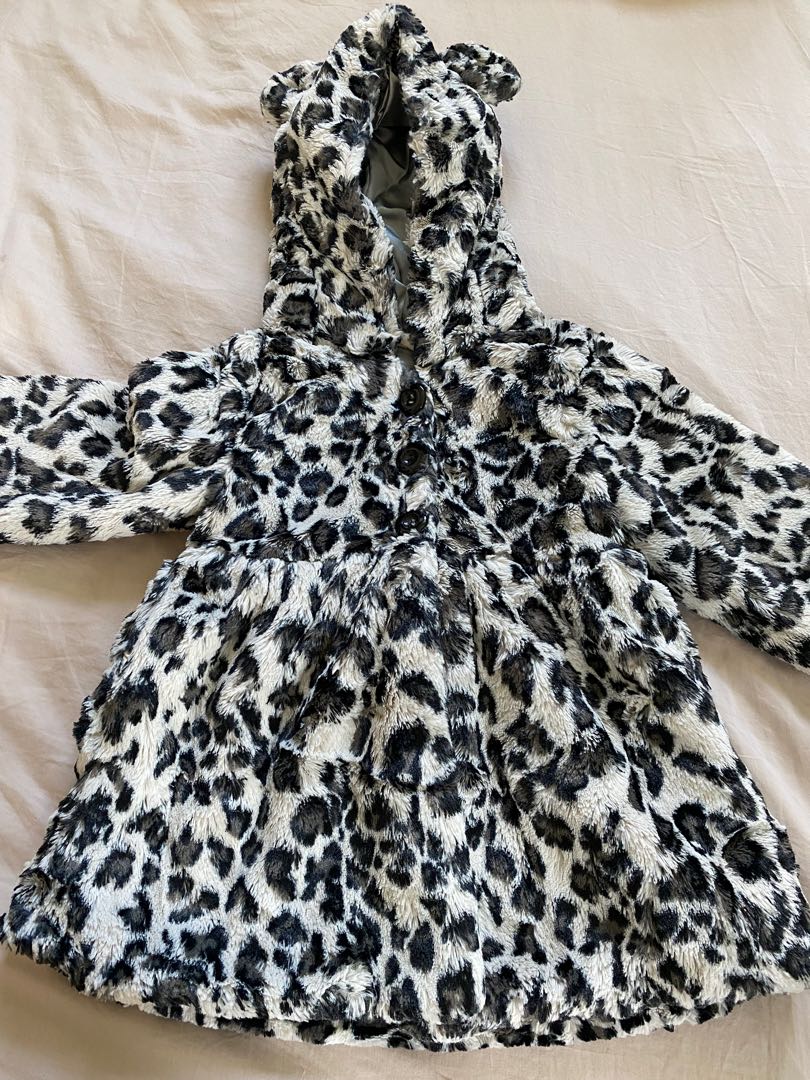 White sales leopard jacket