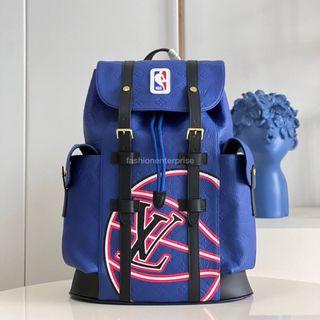Louis Vuitton Blue Taurillon NBA Christopher Backpack MM