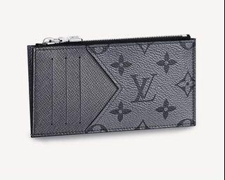 2019 Louis Vuitton Coin Card Holder Wallet Italy TAIGARAMA Black
