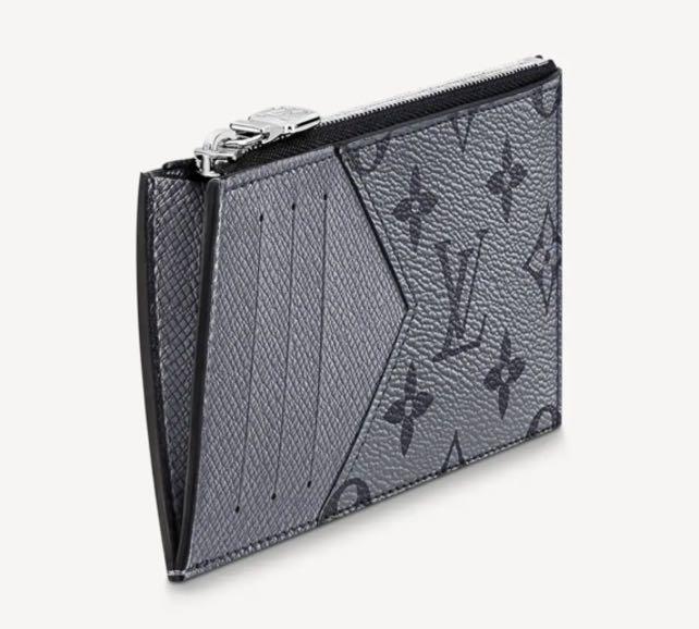 Louis Vuitton Coin Case Taigarama Card Holder M30839 Silver Men's Fragment LOUIS  VUITTON
