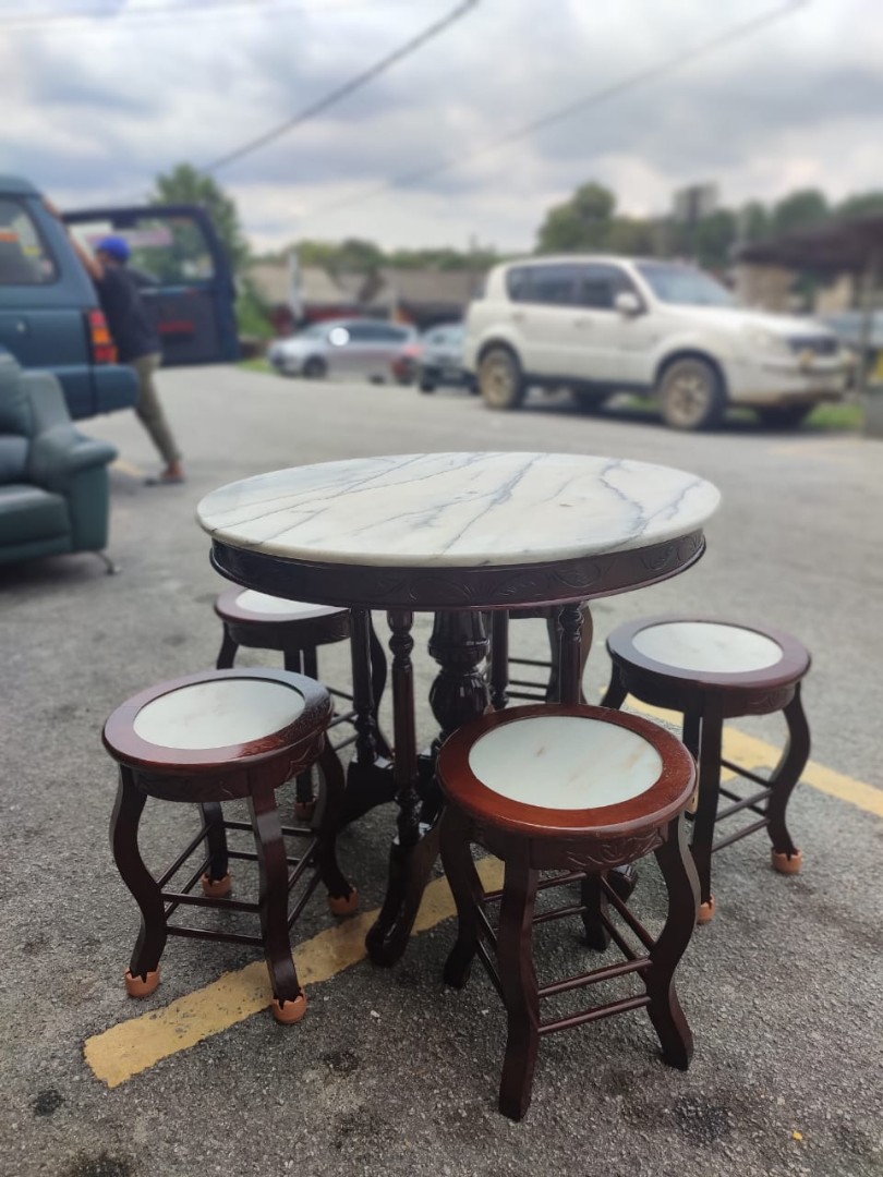 Marble kopitiam table sale