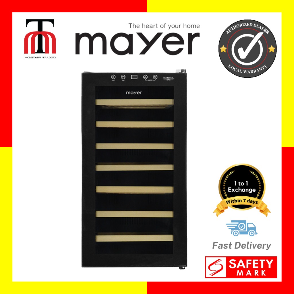 Mayer 28 Bottles Wine Chiller MMWC28MAGWD, TV & Home Appliances