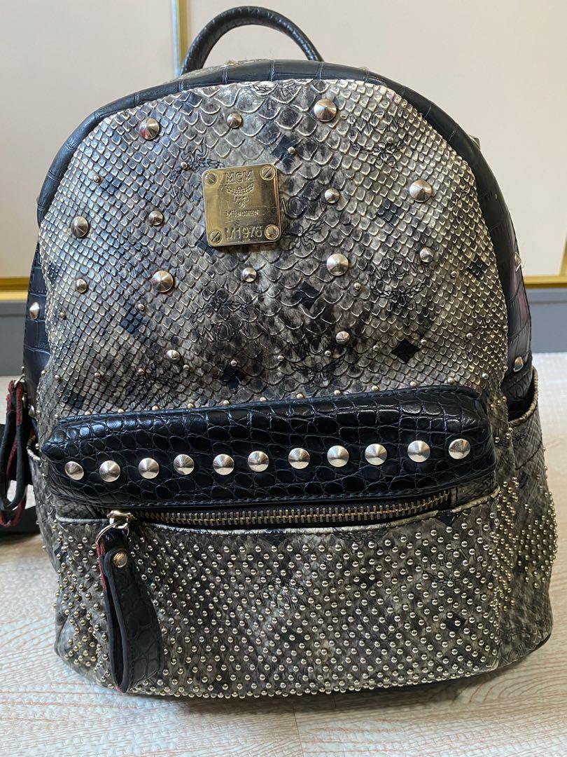 McM studded snakeskin