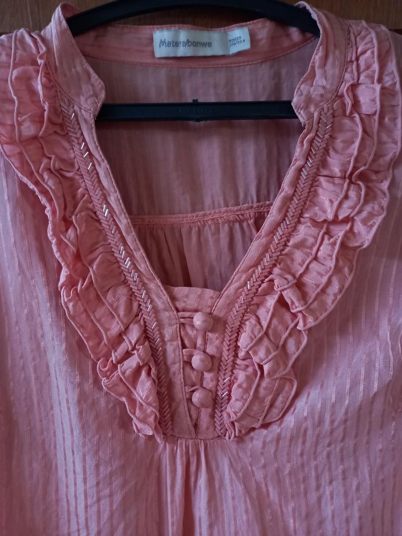 Meters/bonwe Pink Blouse (Category: Blouses) located in Calamba. Submitted by se_asells (Listing ID 1175025013, Image 3). Description: Fits S - M! 23" L 14" W °Color may vary due to lighting °Item is washed before shipment °Click 'Make Offer' to get | NO CANCELLATION °Payment before shipment Can give discount for 3 or more purchases! Feel free to send a chat for questions!.