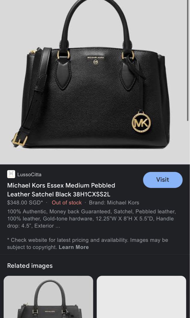 Michael kors Essex Medium Pebbled leather satchel brown Luxury