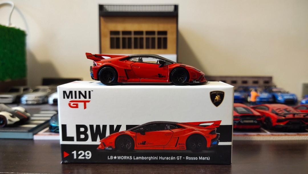 Mini GT #129 LB Works Lamborghini Huracan GT Rosso Mars Unsealed 