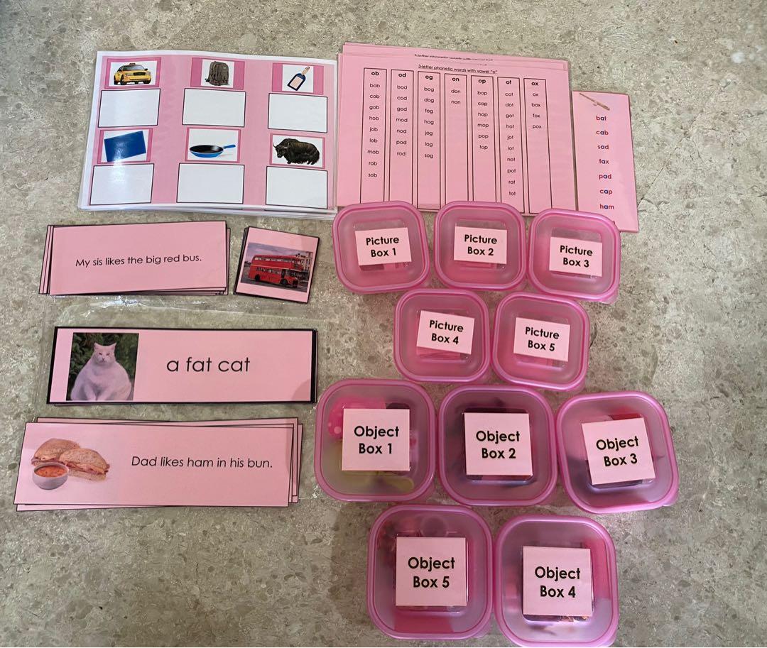 Montessori Phonics Pink Set, Hobbies & Toys, Toys & Games on Carousell