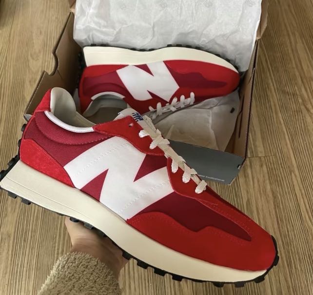 New balance 327 red and white Men s Fashion Footwear Sneakers