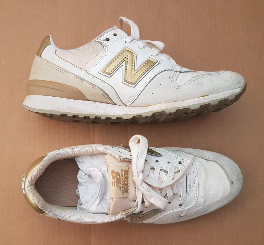 New Balance Designer Sneakers USA Model WR9961E NB Original Apparels Size US 6.5 Euro 37 Gold Logo Limited Edition Athletic Shoes Stylish