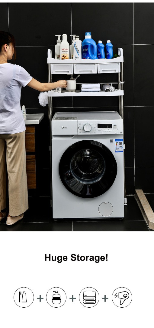 (New Set) Washing Machine Storage Shelving, TV & Home Appliances ...