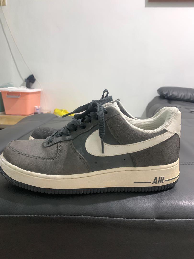 air force grey suede