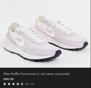 Nike Waffle One trainers in sail cream and pastels