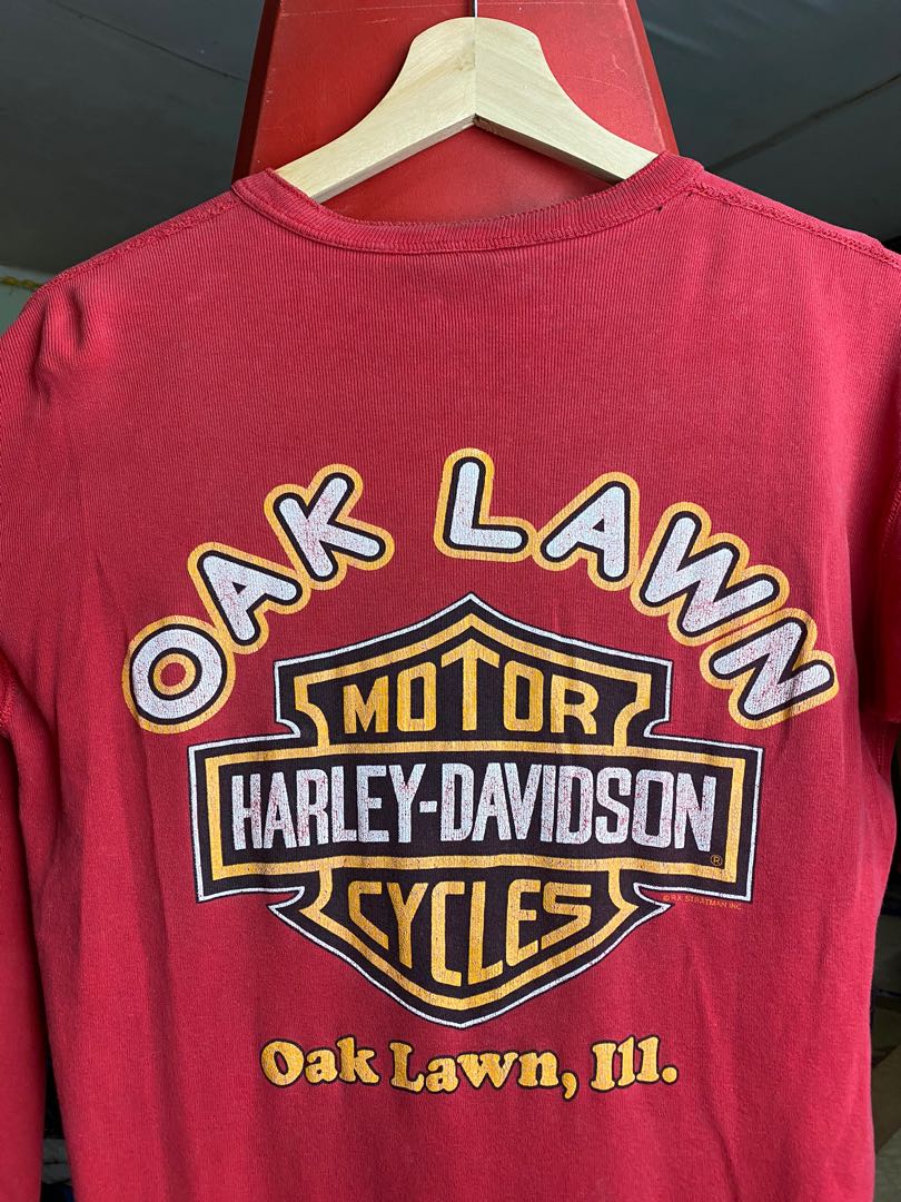 OAK LAWN harley davidson L/L, Men's Fashion, Tops & Sets, Tshirts