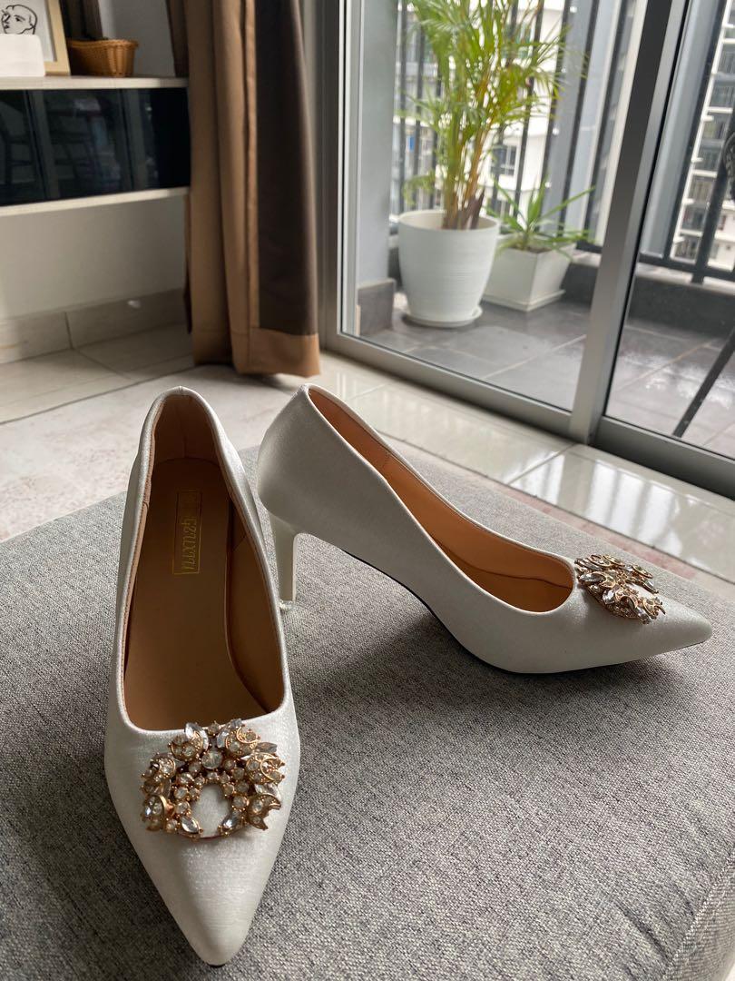 Off white bridal shoes clearance