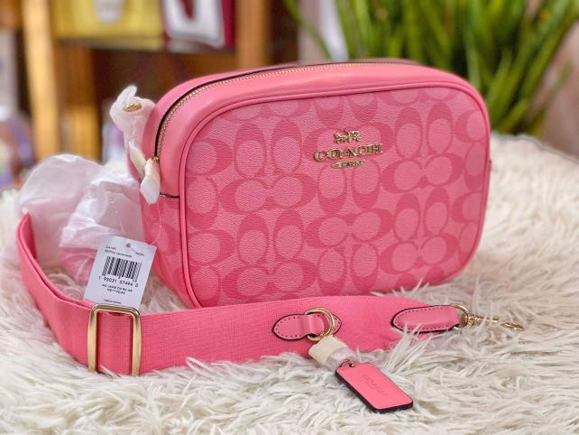Coach pink camera bag cheap